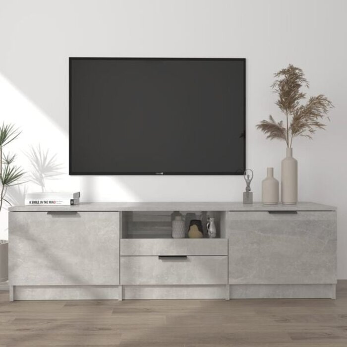 Vidaxl Moderner TV-Schrank 140cm in Betongrau - 34% Rabatt