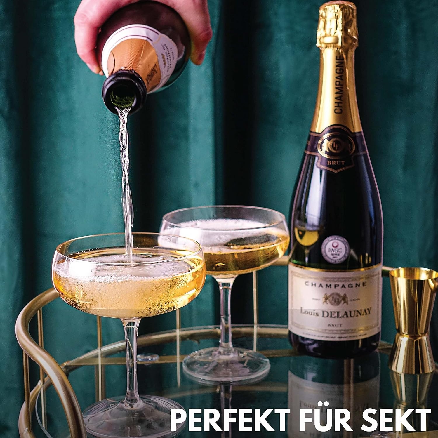Vier Kristall-Coupe-Gläser 300 ml - 32% Rabatt auf das Set