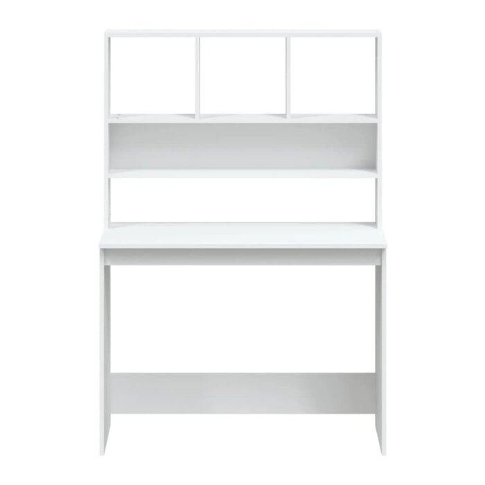 Vidaxl Schreibtisch mit Regalen 102x45x148 cm Weiß - 34% Rabatt