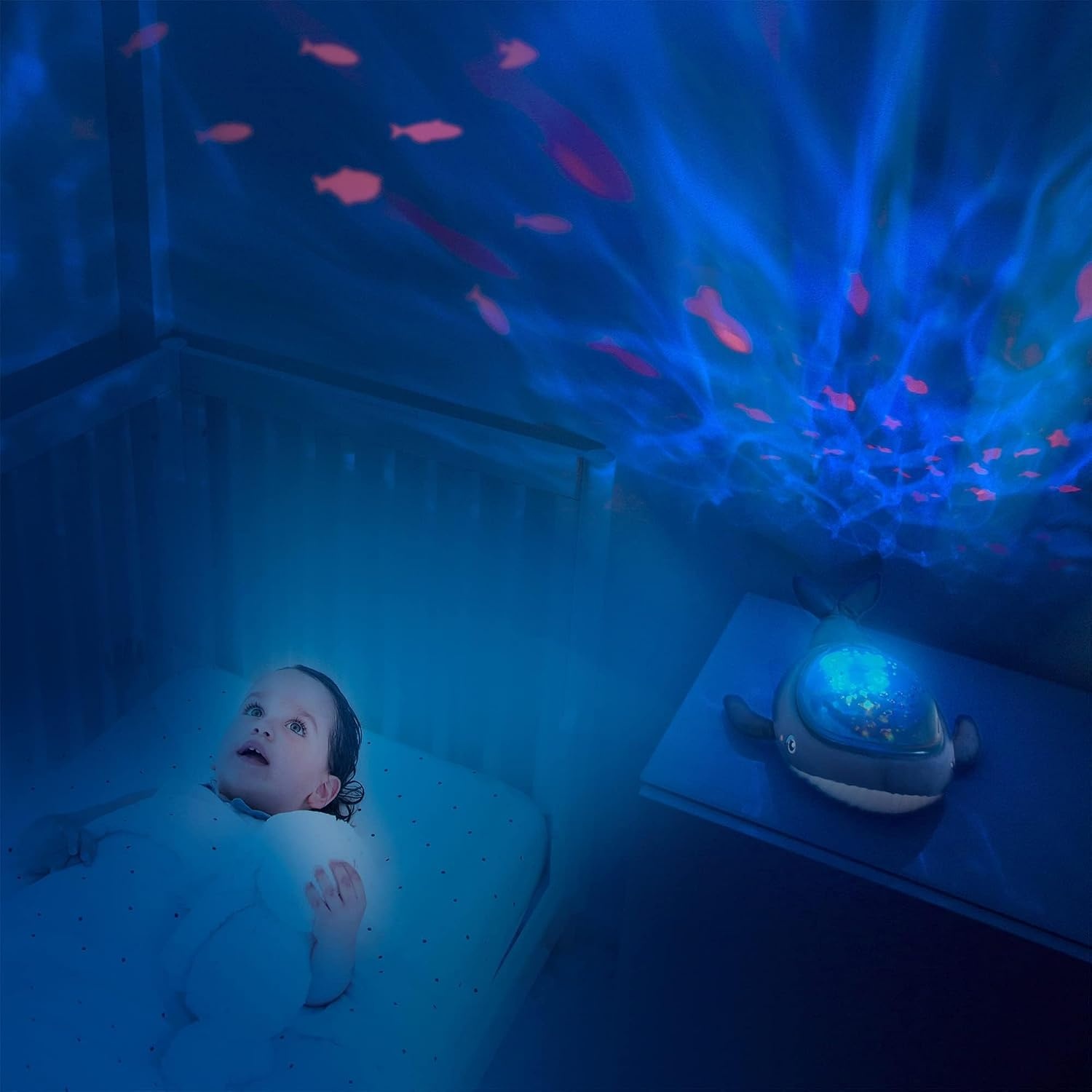 Wal Nachtlicht Projektor Blau - 32% Rabatt - Mit Musik & Timer