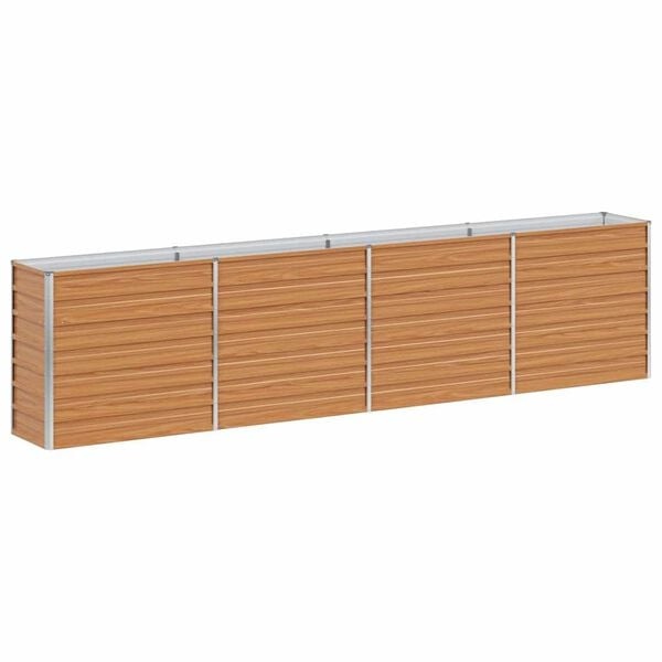 Vidaxl Hochbeet aus Stahl, 320x40x77 cm, hellbraun - 34% Rabatt