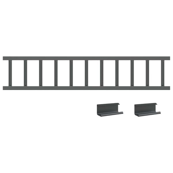 Vidaxl Schneefanggitter Set Stahl - 1200 x 20 cm - Anthrazit - 35% Rabatt
