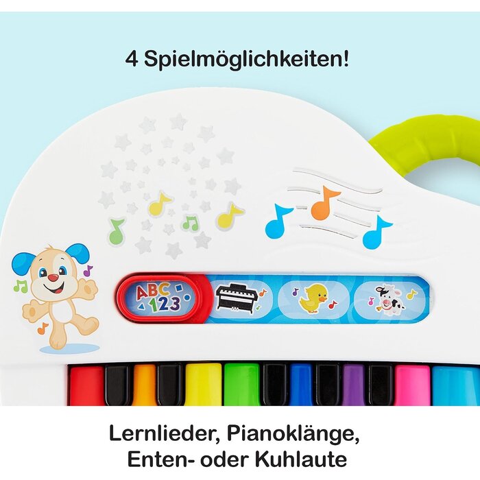 Fisher Price Interaktives Musik-Spielzeugklavier, 8 Tasten, 4 Modi - 31% Rabatt