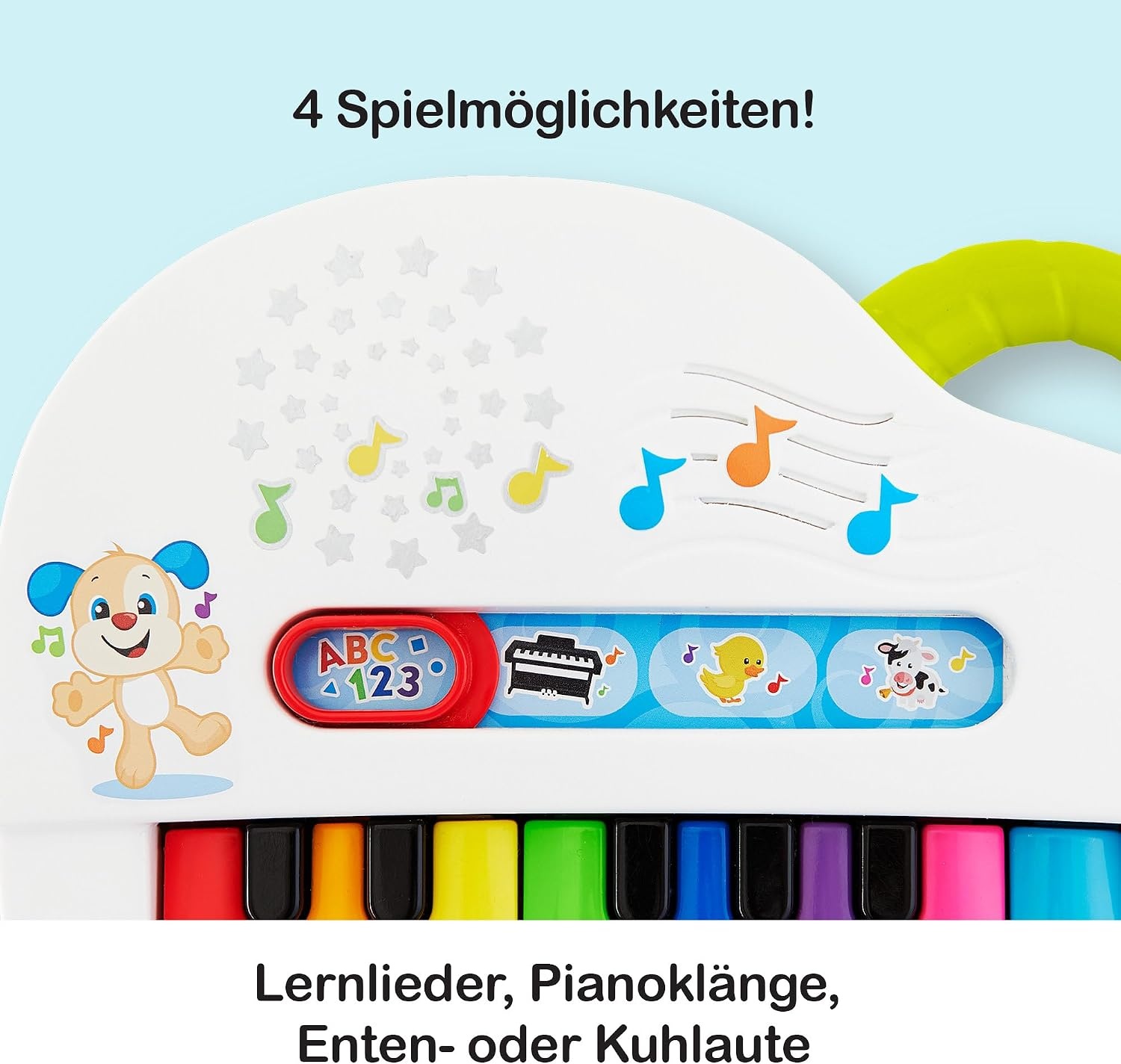 Fisher Price Interaktives Musik-Spielzeugklavier, 8 Tasten, 4 Modi - 31% Rabatt
