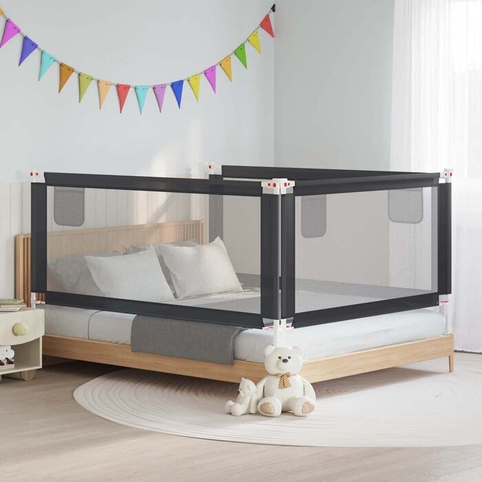 Vidaxl Bettgitter für Kleinkinder 190x25 cm Dunkelgrau - 33% Rabatt