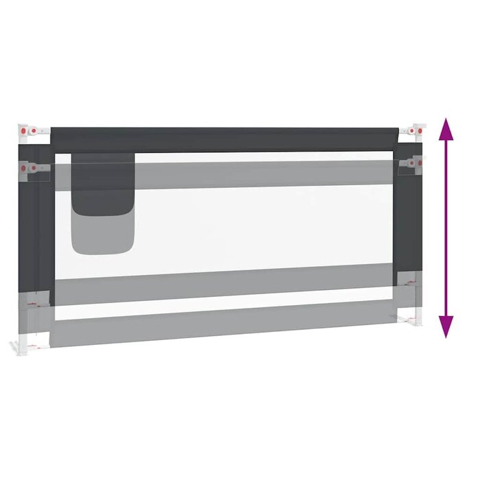 Vidaxl Bettgitter für Kleinkinder 190x25 cm Dunkelgrau - 33% Rabatt