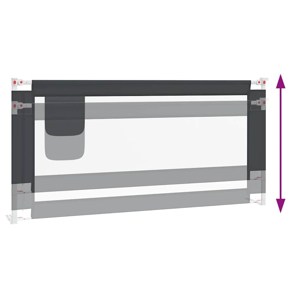 Vidaxl Bettgitter für Kleinkinder 190x25 cm Dunkelgrau - 33% Rabatt