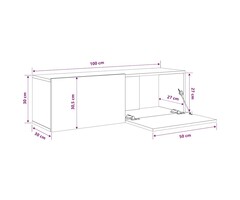 Vidaxl Wand-TV-Lowboard 2er Set Sonoma-Eiche 100x30x30 cm - 34% Rabatt