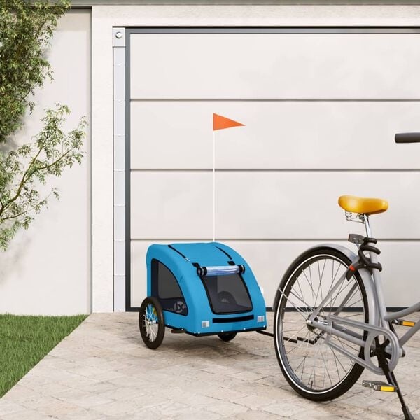 Vidaxl Hunde-Fahrradanhänger, Blau, 34% Rabatt - Ausgepackt & Guter Zustand