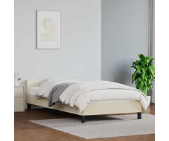 Vidaxl Bettgestell 90x190 cm Kunstleder Creme - 45% Rabatt