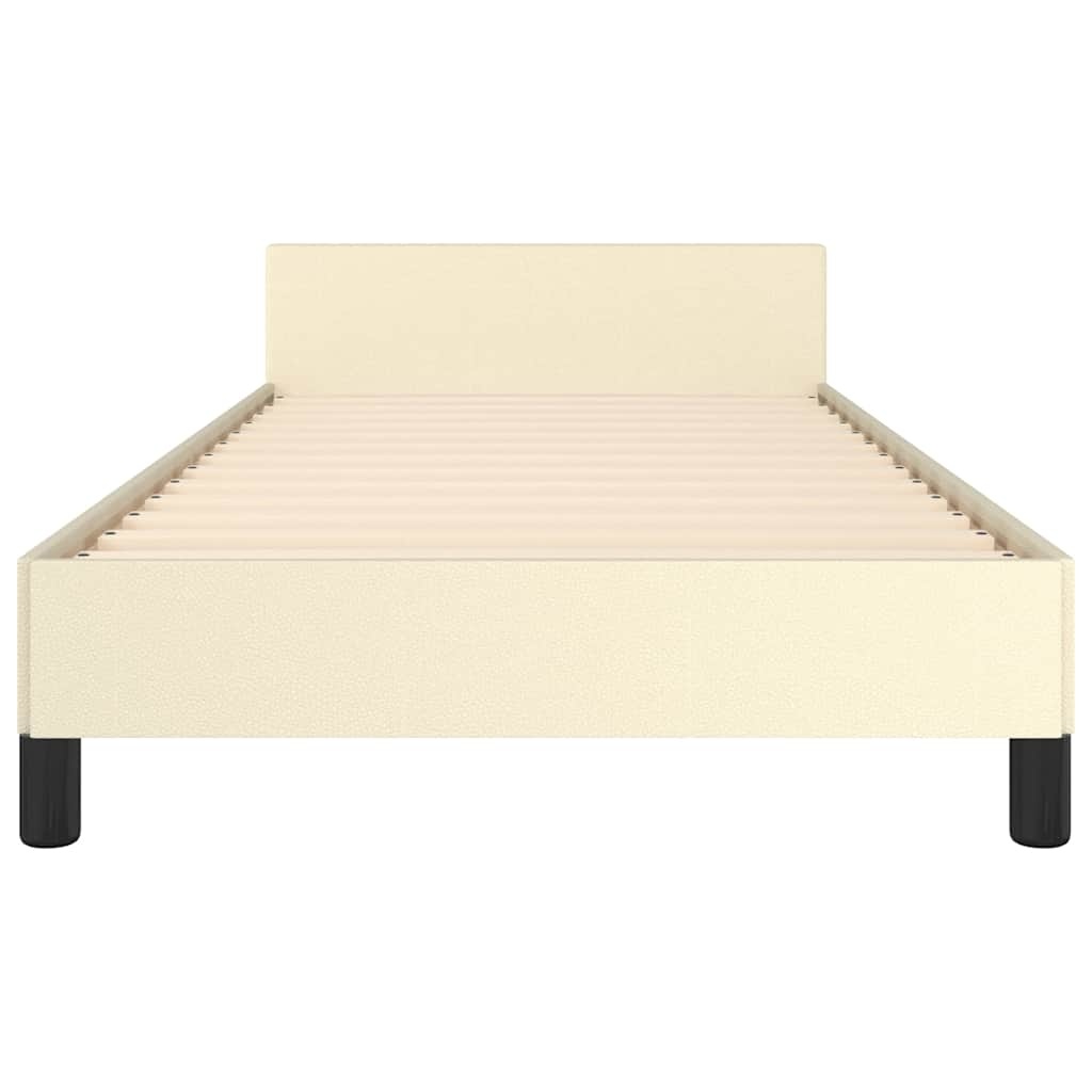 Vidaxl Bettgestell 90x190 cm Kunstleder Creme - 34% Rabatt