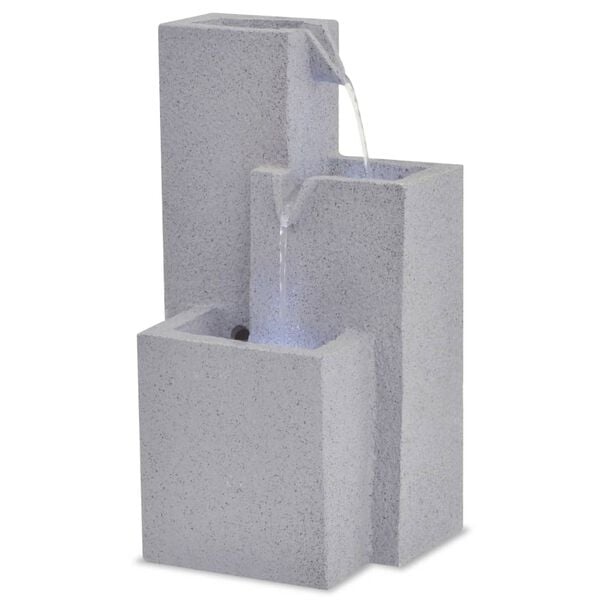 Vidaxl Zimmerbrunnen mit LED-Beleuchtung Grau - 33% Rabatt