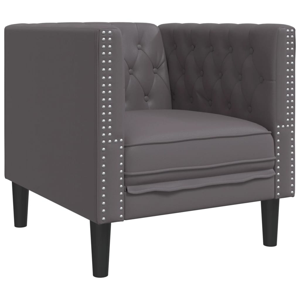 Vidaxl Eleganter Chesterfield-Sessel in Grau - 35% Rabatt