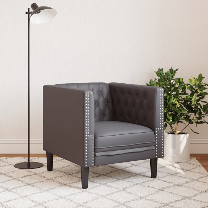 Vidaxl Eleganter Chesterfield-Sessel in Grau - 35% Rabatt