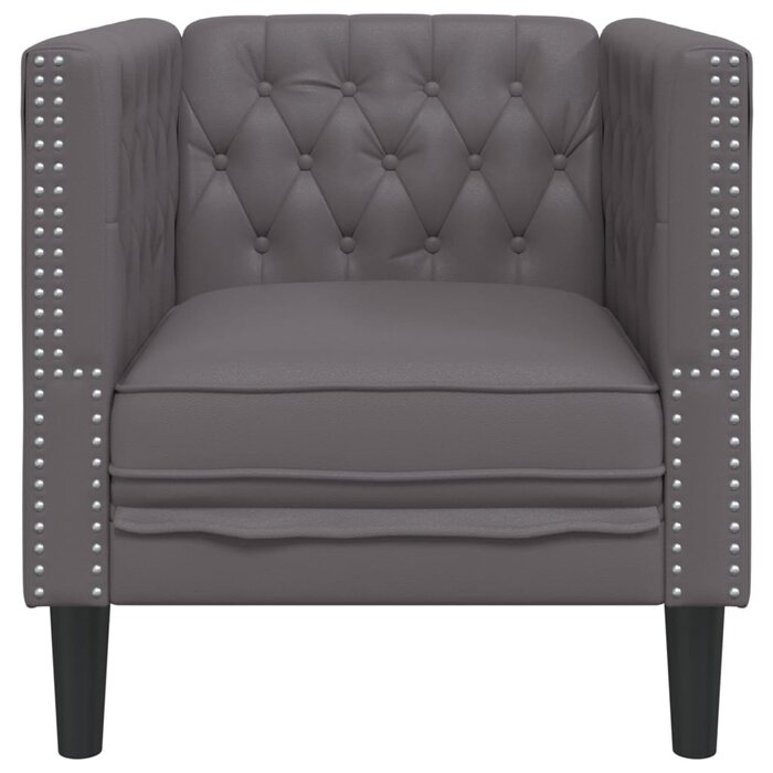 Vidaxl Eleganter Chesterfield-Sessel in Grau - 35% Rabatt