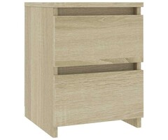 Vidaxl Nachtschrank Sonoma-Eiche 30x30x40 cm - 2 Schubladen - 44% Rabatt