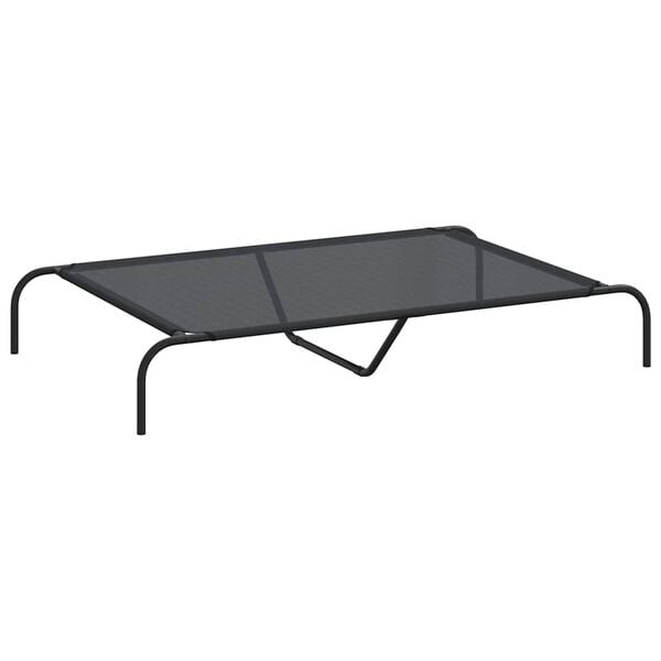 Vidaxl Erhöhtes Hundebett 130x80cm, Schwarz - 33% Rabatt