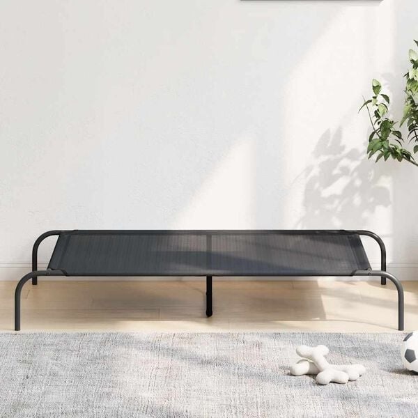 Vidaxl Erhöhtes Hundebett 130x80cm, Schwarz - 33% Rabatt