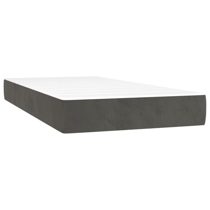 Vidaxl Taschenfederkernmatratze 100x200x20 cm Samt Dunkelgrau - 30% Rabatt