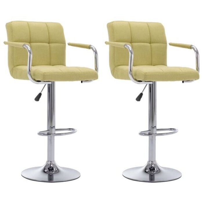 Vidaxl Barhocker 2er Set in Grün - höhenverstellbar - 35% Rabatt