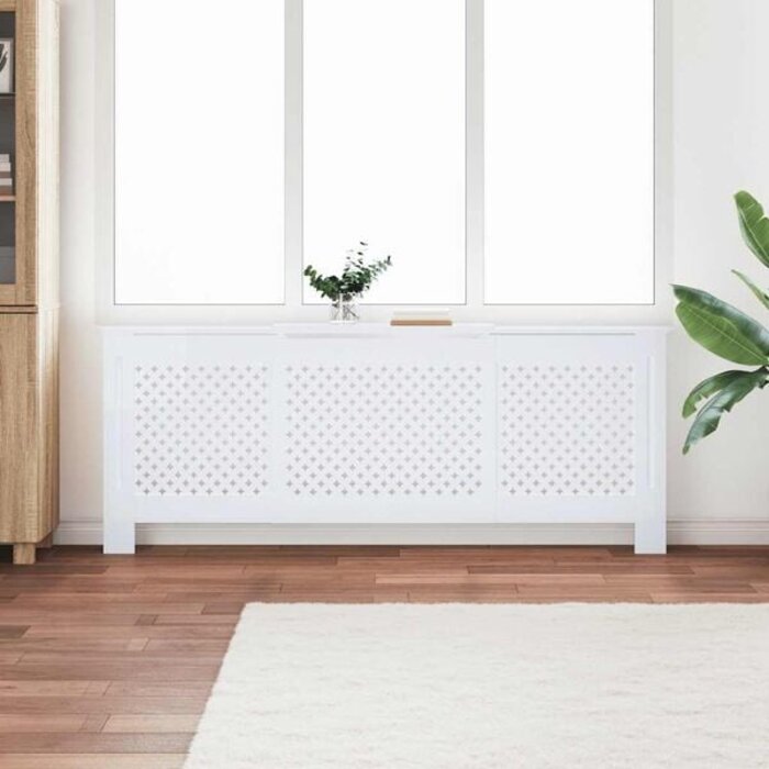 Vidaxl Heizkörperverkleidung 205 cm, MDF, Weiß, verstellbar - 35% Rabatt
