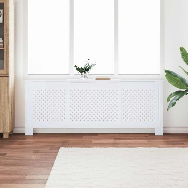 Vidaxl Heizkörperverkleidung 205 cm, MDF, Weiß, verstellbar - 35% Rabatt