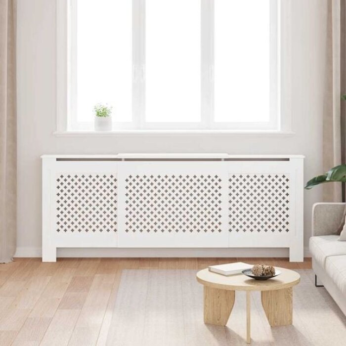 Vidaxl Heizkörperverkleidung 205 cm, MDF, Weiß, verstellbar - 35% Rabatt