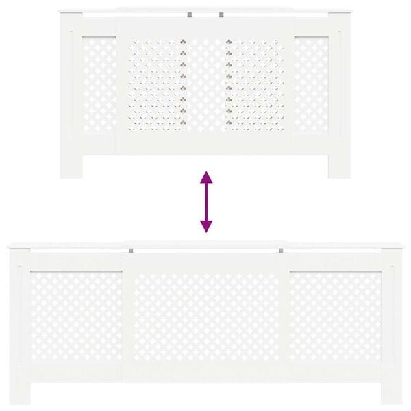 Vidaxl Heizkörperverkleidung 205 cm, MDF, Weiß, verstellbar - 35% Rabatt