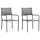 Stapelbare Poly-Rattan Gartenstühle 2er-Set Grau - 33% Rabatt