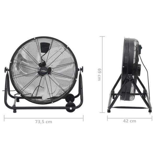 Vidaxl Trommelventilator 60 cm Industrielüfter - 35% Rabatt - Schwarz