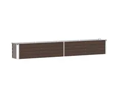Vidaxl Hochbeet aus verzinktem Stahl 320x40x45 cm Braun - 45% Rabatt