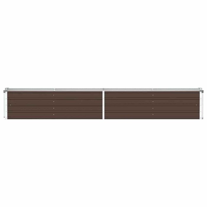 Vidaxl Großes Hochbeet 320x40x45 cm aus Stahl in Braun - 33% Rabatt