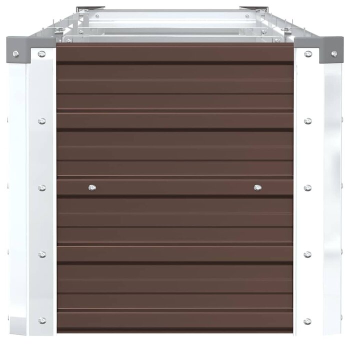 Vidaxl Großes Hochbeet 320x40x45 cm aus Stahl in Braun - 33% Rabatt