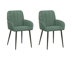 Vidaxl 2er Set Esszimmerstühle Samt Seegrün, 56,5x50x85cm - 46% Rabatt
