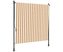 Vidaxl Außenrollo 200x270 cm Stahl/Stoff Orange-Weiß - 47% Rabatt