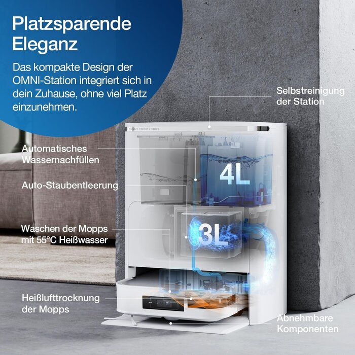 Saug- und Wischroboter in Weiß - 35% Rabatt