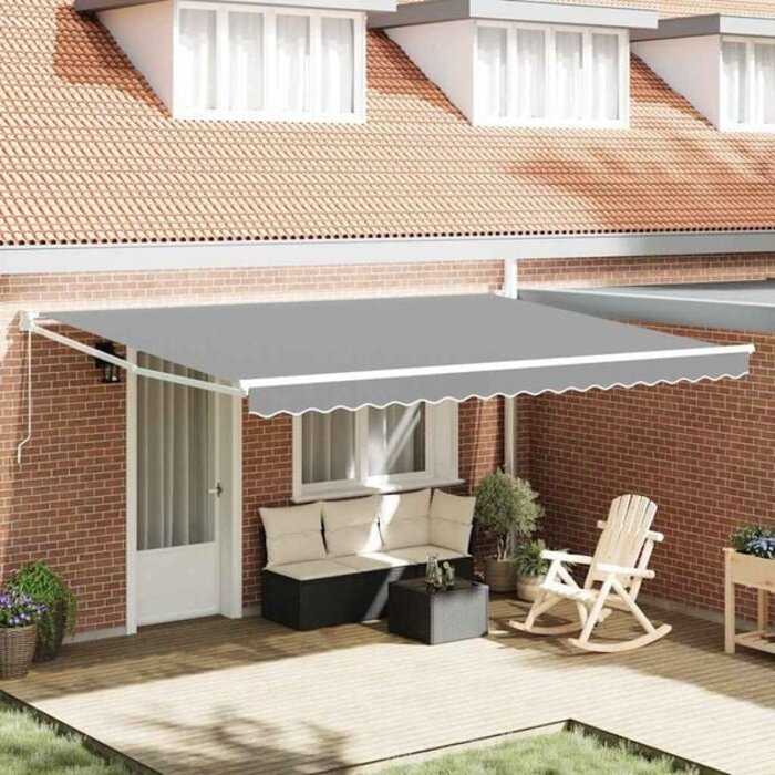 Vidaxl Gelenkarmmarkise 5 x 3 m Metall Weiß - 35% Rabatt