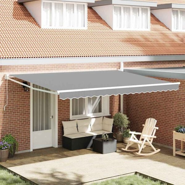 Vidaxl Gelenkarmmarkise 5 x 3 m Metall Weiß - 35% Rabatt