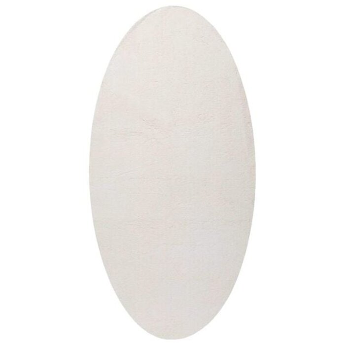 Vidaxl Ovaler Teppich in Creme 80x150cm - Polyester - 32% Rabatt