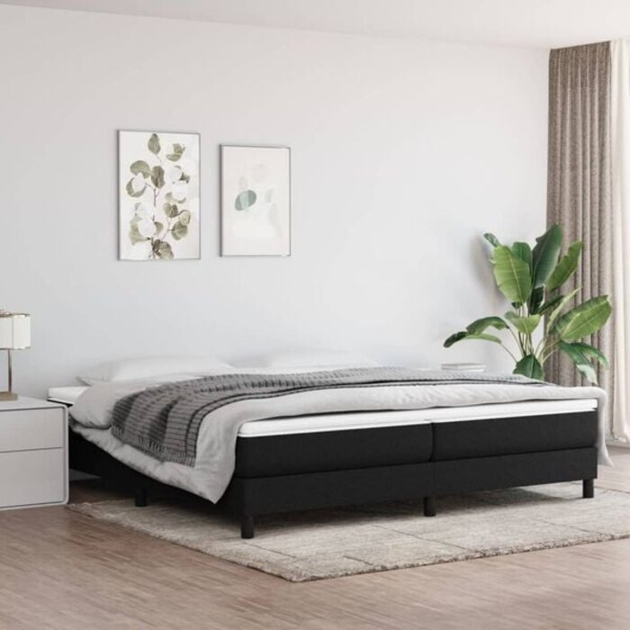 Vidaxl Boxspringbett Rahmen Stoff Schwarz 200x200 cm - 34% Rabatt