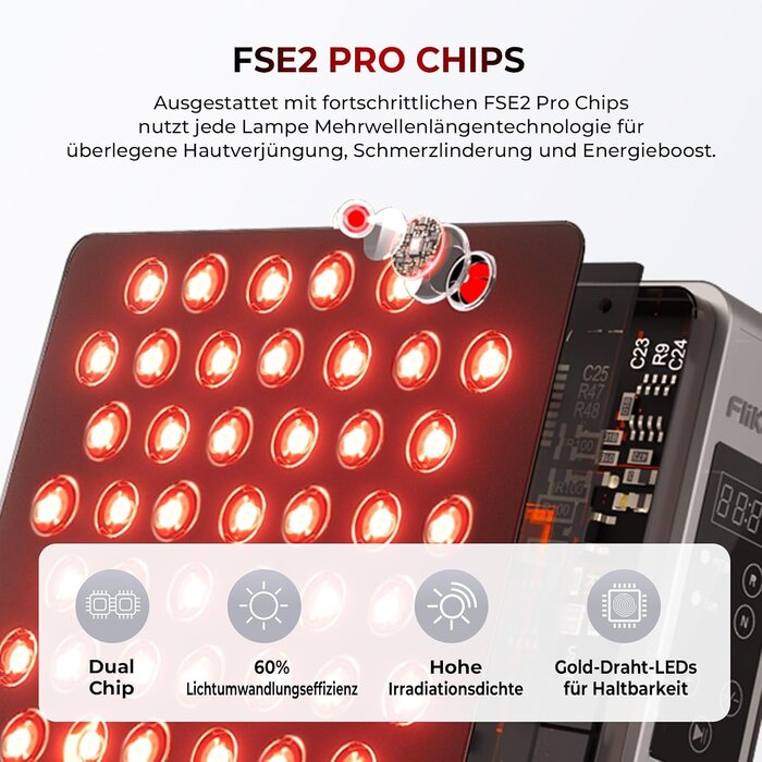 Rotlichttherapie-Paneel 78 LEDs 660nm/850nm - 35% Rabatt