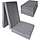 Faltbare Gästematratze 195x70x15cm Grau - 30% Rabatt