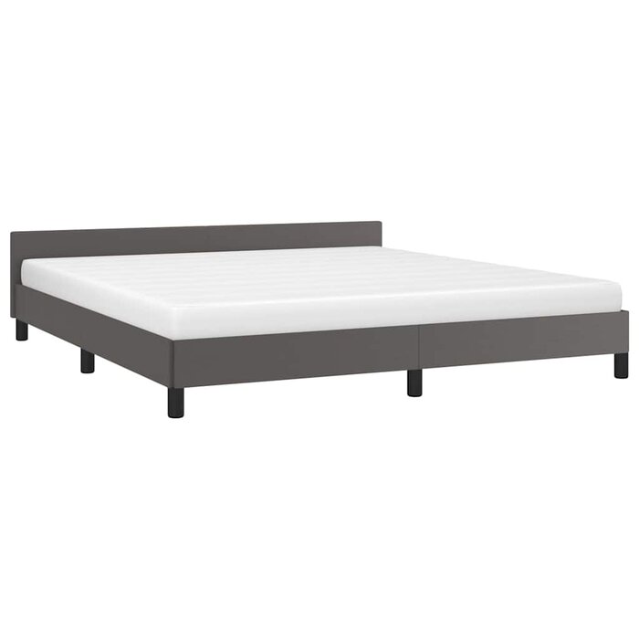 Vidaxl Design Bettgestell 180x200 cm Grau Kunstleder - 34% Rabatt