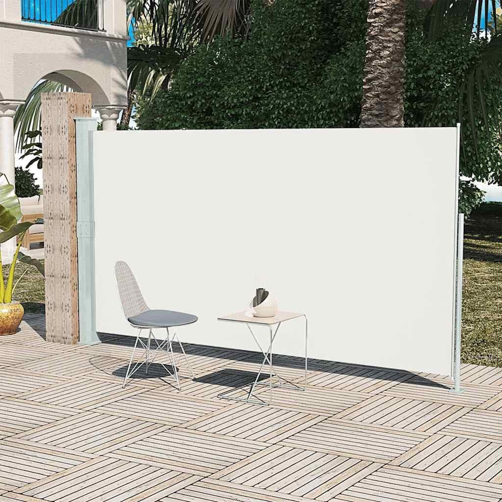 Seitenmarkise 160x300 cm Creme - Ausziehbare Sichtschutzwand - 33% Rabatt