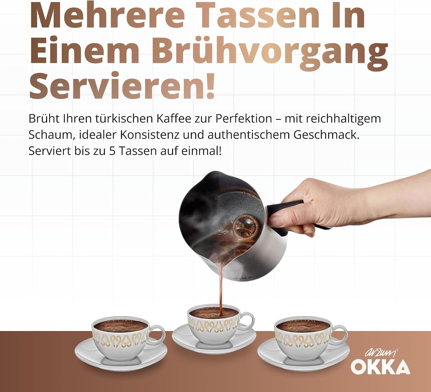 Türkische Kaffeemaschine 700W Chrom - 34% Rabatt auf Retourenware