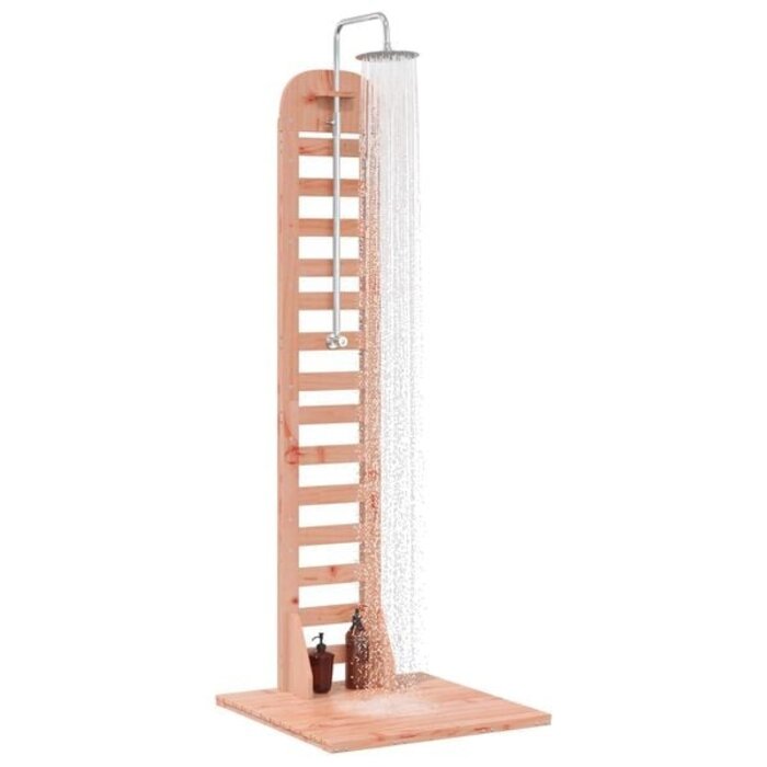 Gartendusche aus Holz & Edelstahl - 223 cm - 35% Rabatt