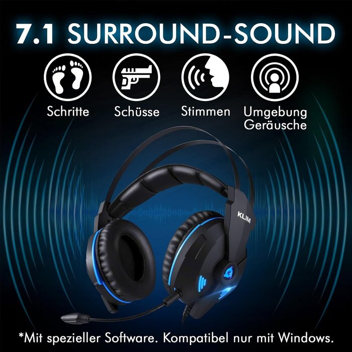 Gaming-Headset 7.1 Surround Sound PC & PS5 - 31% Rabatt