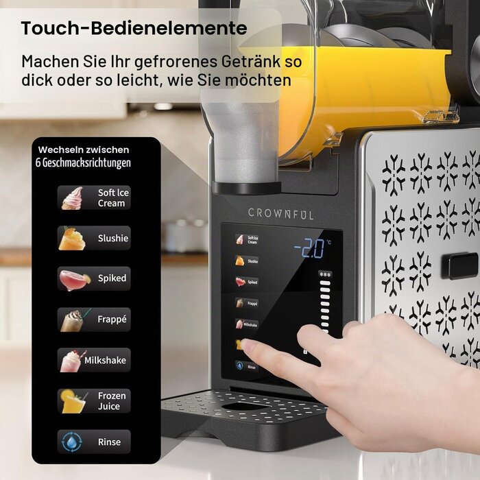 Slush-Eismaschine 1,9L, 6 Programme - Silber - 35% Rabatt