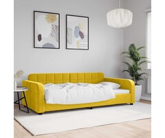 Vidaxl Schlafsofa 100x200 cm aus Samt in Gelb - 47% Rabatt