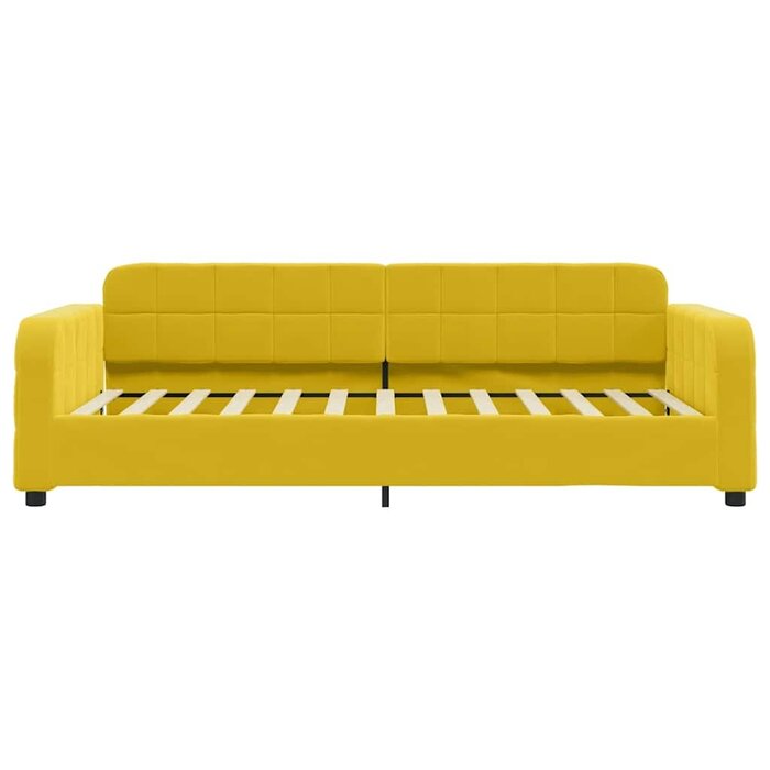 Schlafsofa 100x200 cm aus Samt in Gelb - 35% Rabatt